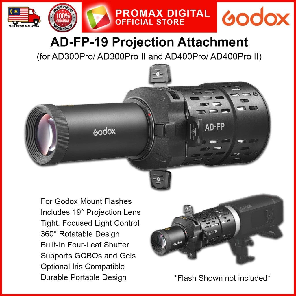 Godox AD-FP FP-R FP-M Projection Attachment for TTL, Square, Round Head Flash AD300ProII AD300Pro