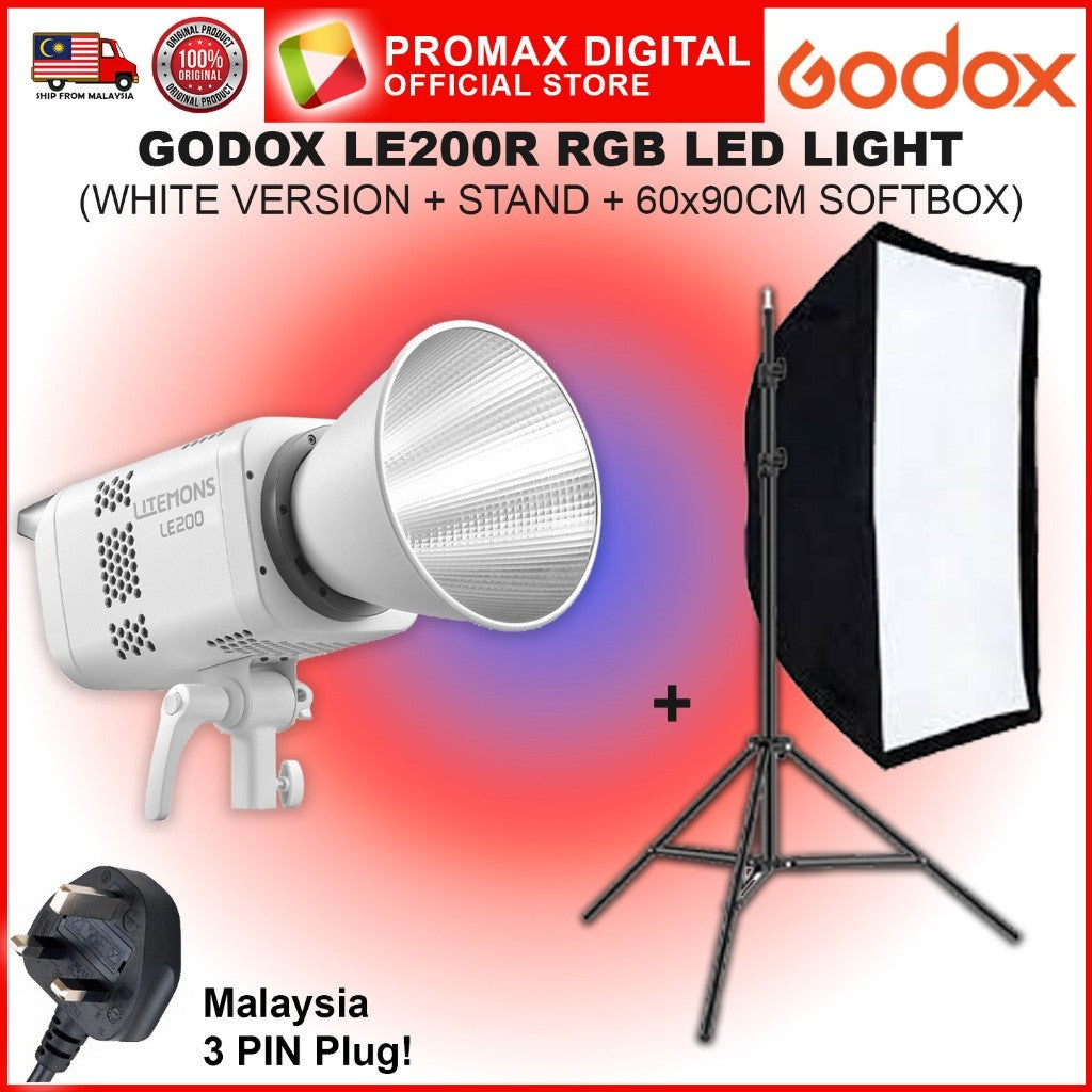 Godox LE200R LE300R LE600R RGB FULL COLOR LED STUDIO LIGHT PHOTO VIDEO PRODUCTION VALUE PACK