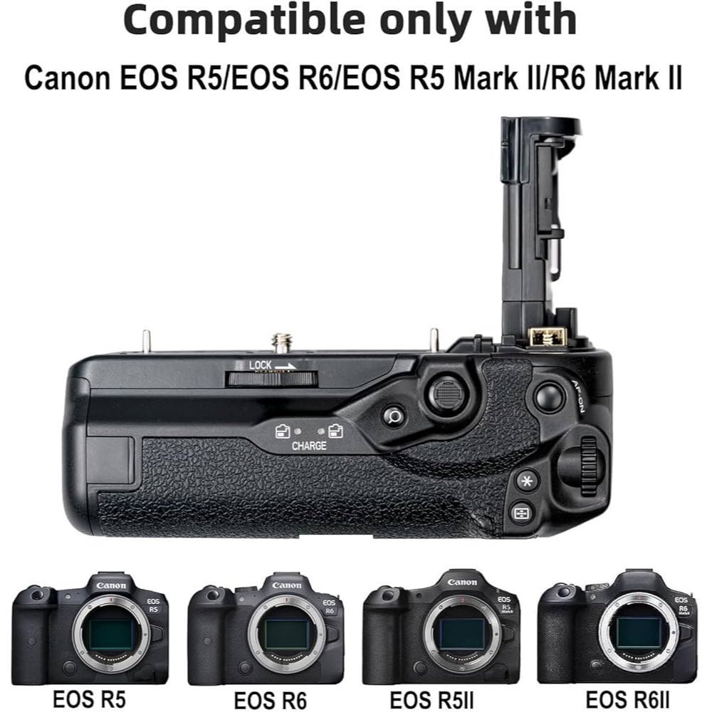 Canon BG-R20 Battery Grip For Canon EOS R5, EOS R5 Mark II EOS R6 EOS R6 Mark II LP-E6P