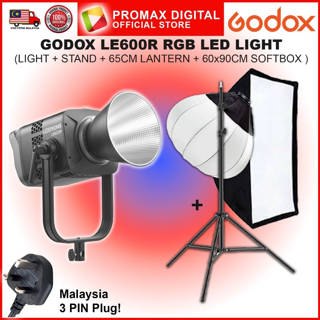 Godox LE200R LE300R LE600R RGB FULL COLOR LED STUDIO LIGHT PHOTO VIDEO PRODUCTION VALUE PACK