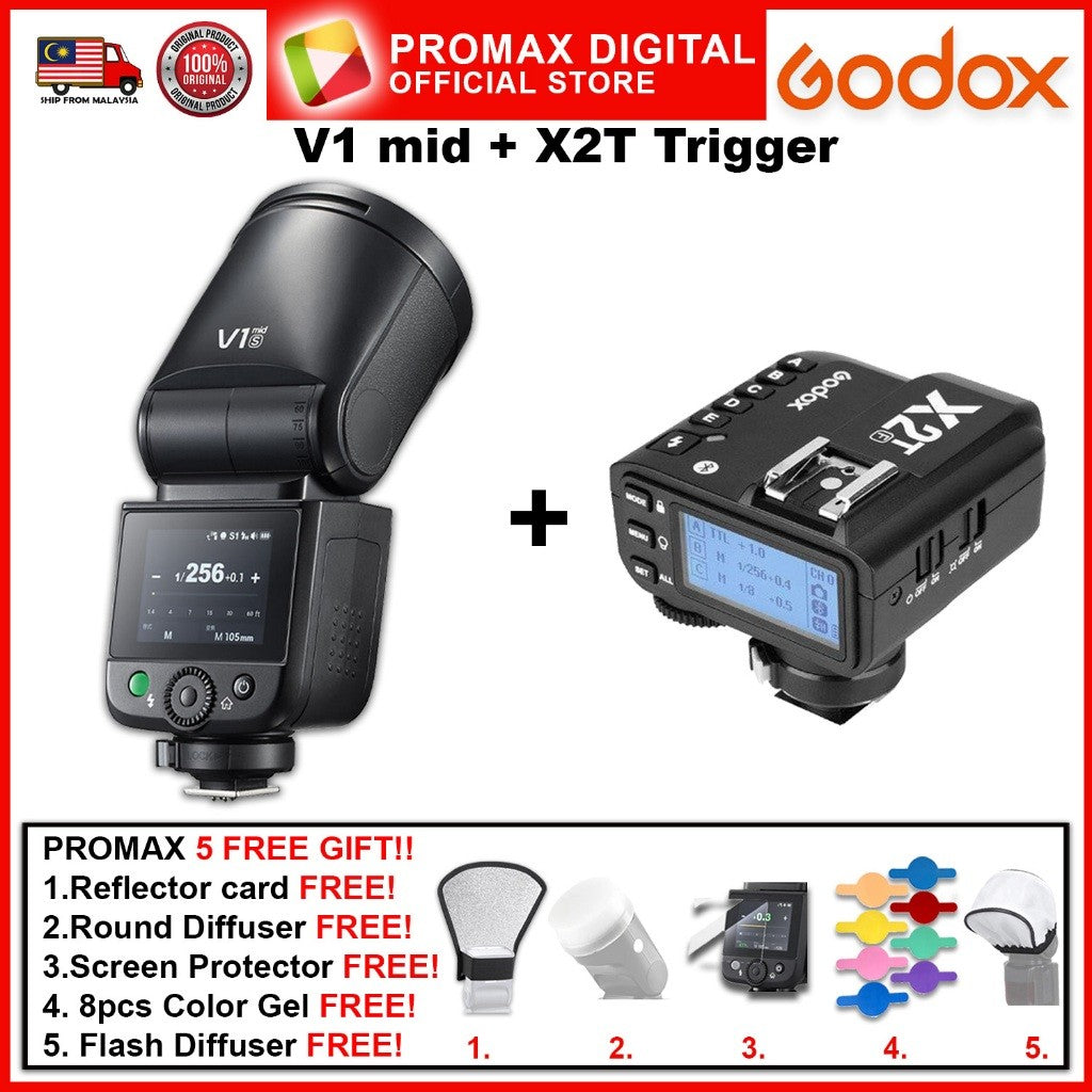 GODOX V1 mid TTL ON CAMERA FLASH FOR MIRRORLESS CAMERA
