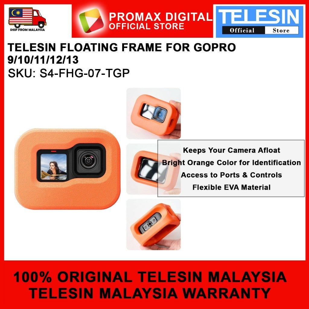 TELESIN S4-FHG-07-TGP FLOATING CASE FOR GOPRO HERO 9 10 11 12 13