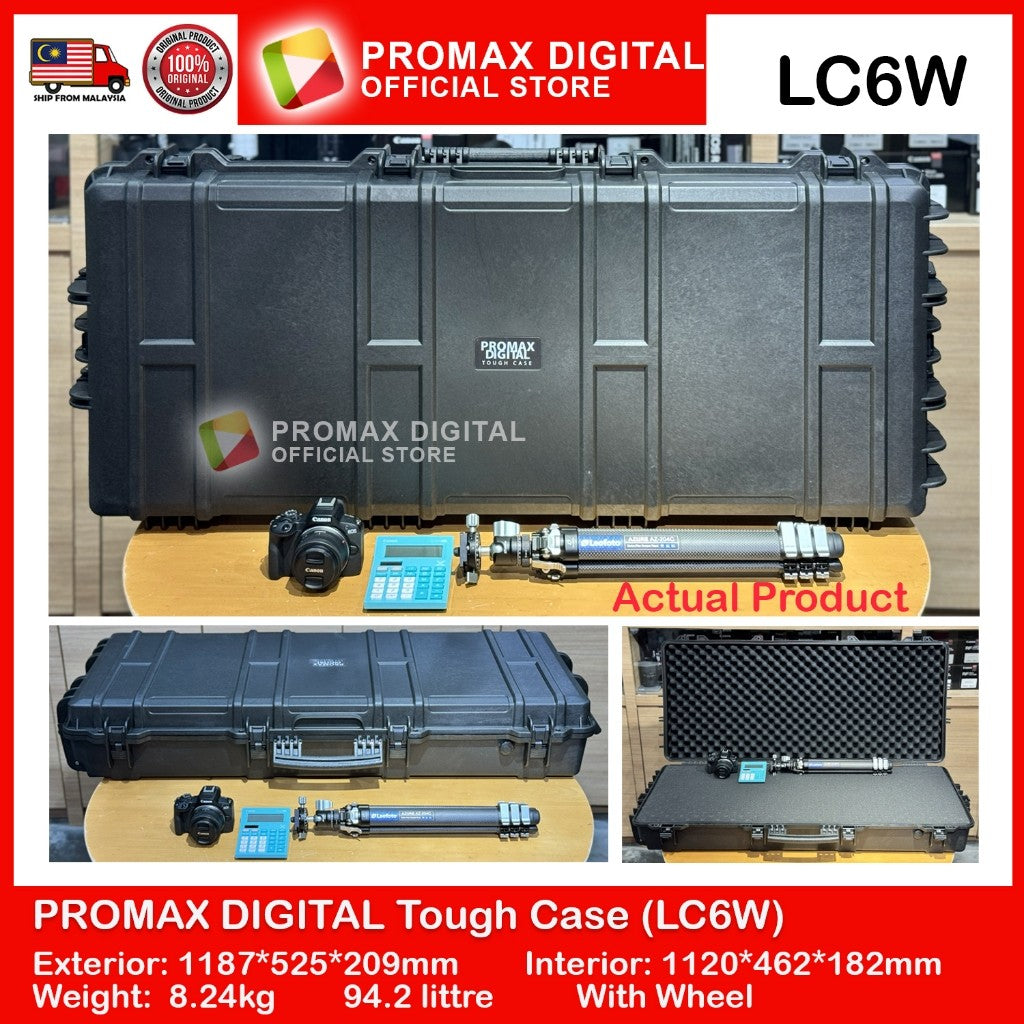 PROMAX Long PP Hard Carrying Case with Foam Waterproof Dustproof Crushproof Drone Utility Case