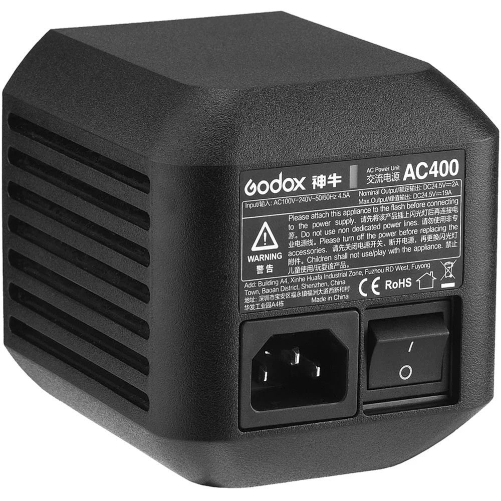 Godox AC400 AC Adapter Power Unit for Witstro AD400Pro AD400 Pro II Strobe Light 400w