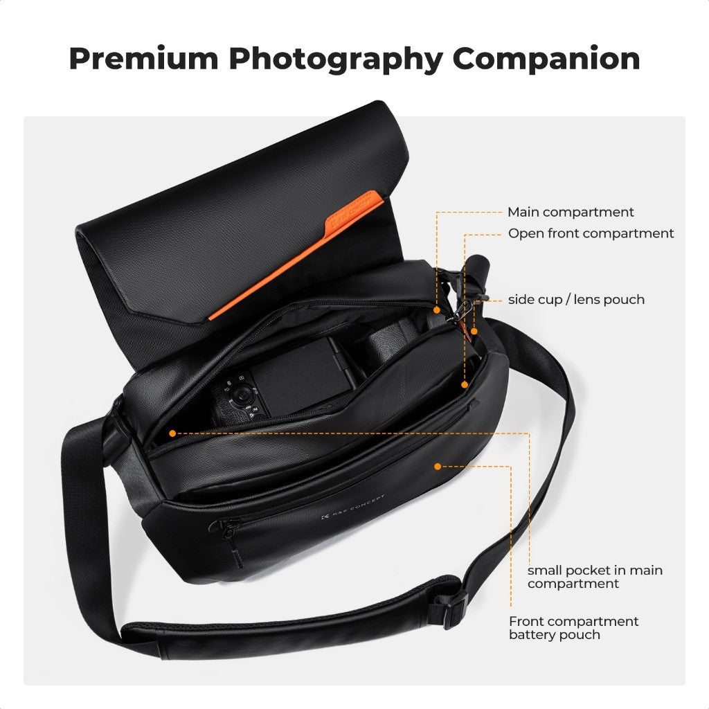 K&F Concept KF13.213 URBAN WANDER 14 CAMERA 10L SLING BAG FOR MIRRORLESS DSLR CAMERA
