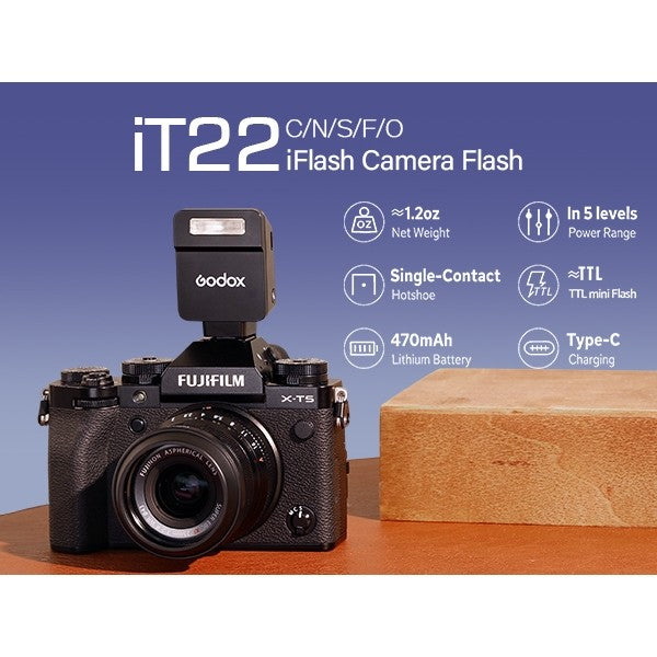 GODOX iT22 TTL Compact Flash C N F S Mount Mini Camera Mirrorless