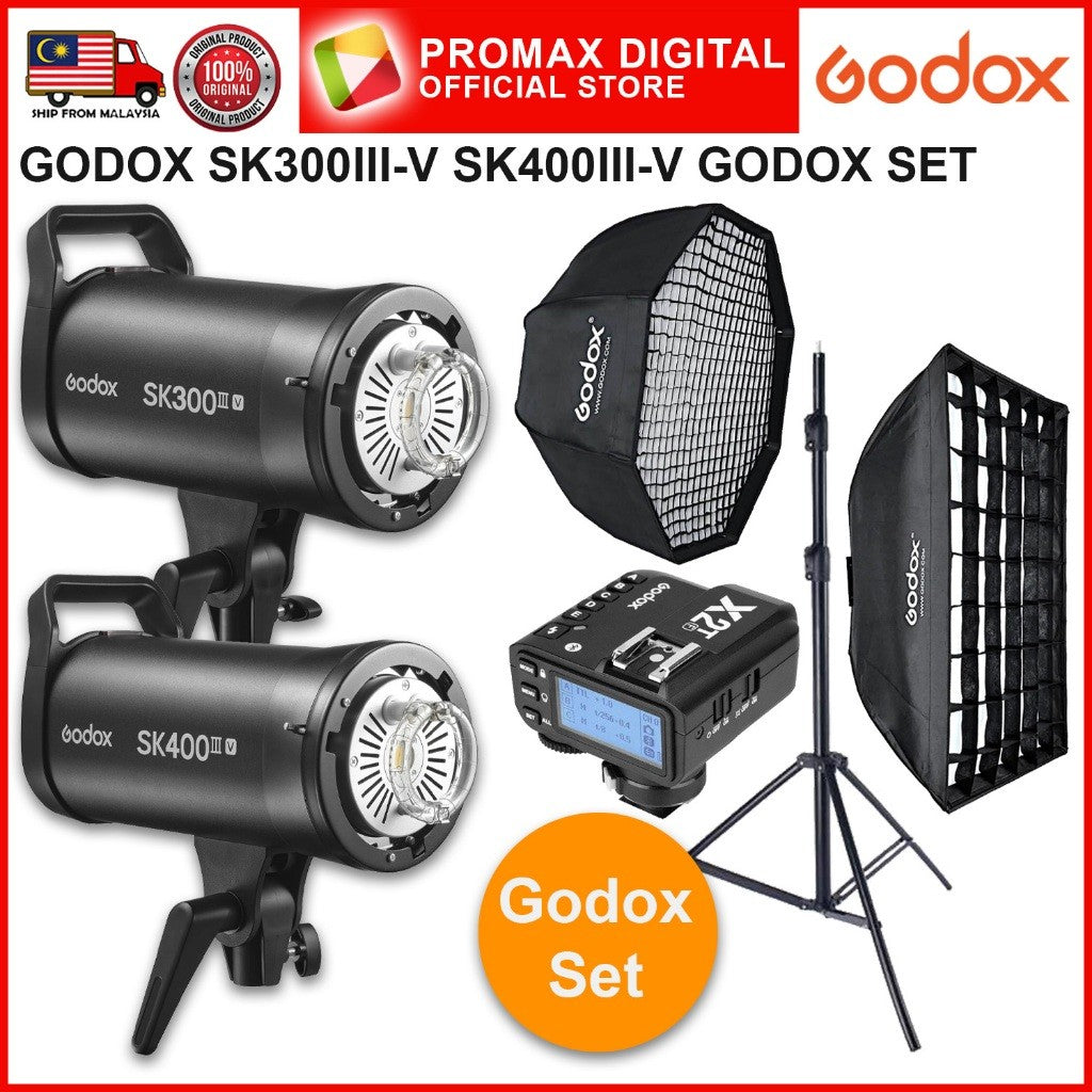 GODOX SK300III-V SK400III-V GODOX SET WITH 10w LED MODELLING LAMP SK300IIIV SK400IIIV