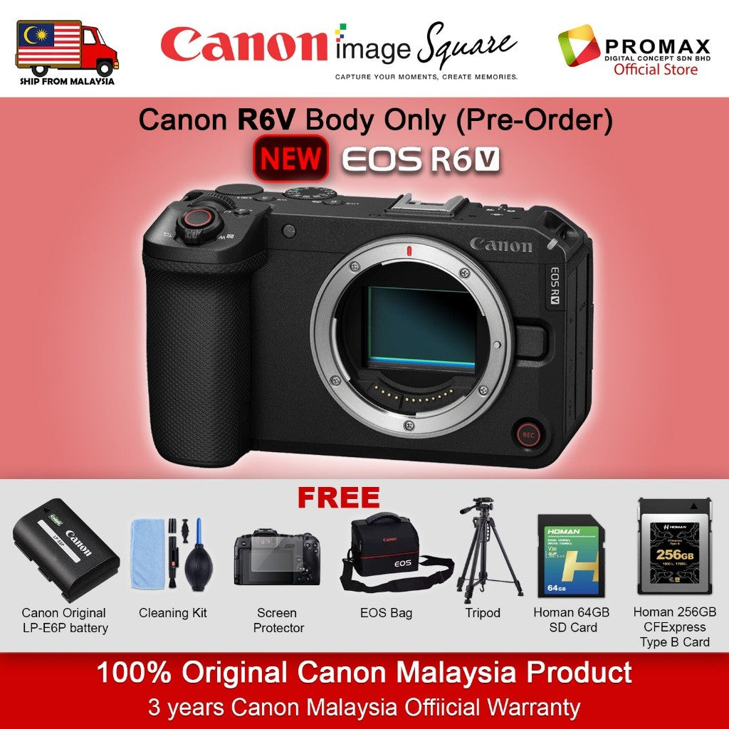Canon EOS R6V Mirrorless Camera Full-Frame CMOS Sensor 7K30 Open Gate R6 V