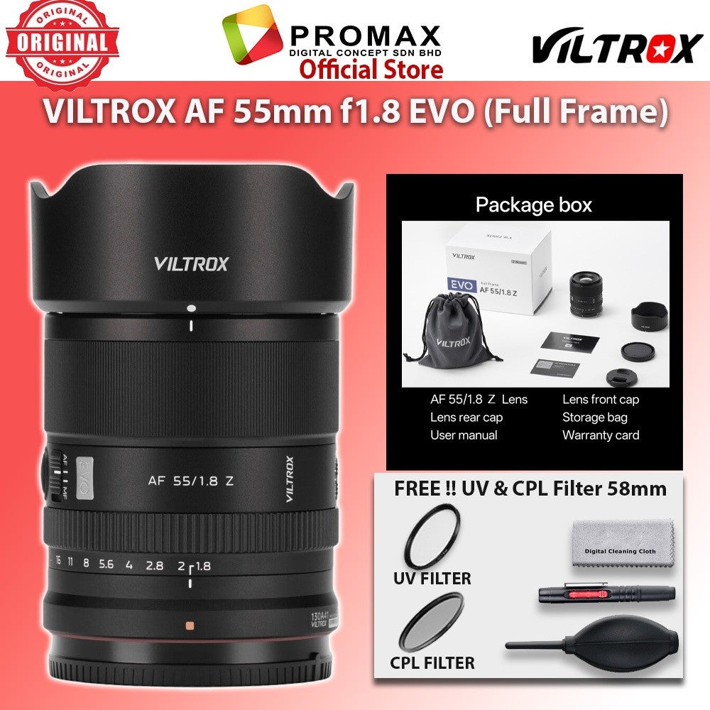 Viltrox AF 55mm F1.8 EVO Full Frame Lens for Sony E Nikon Z Mount Camera Lens