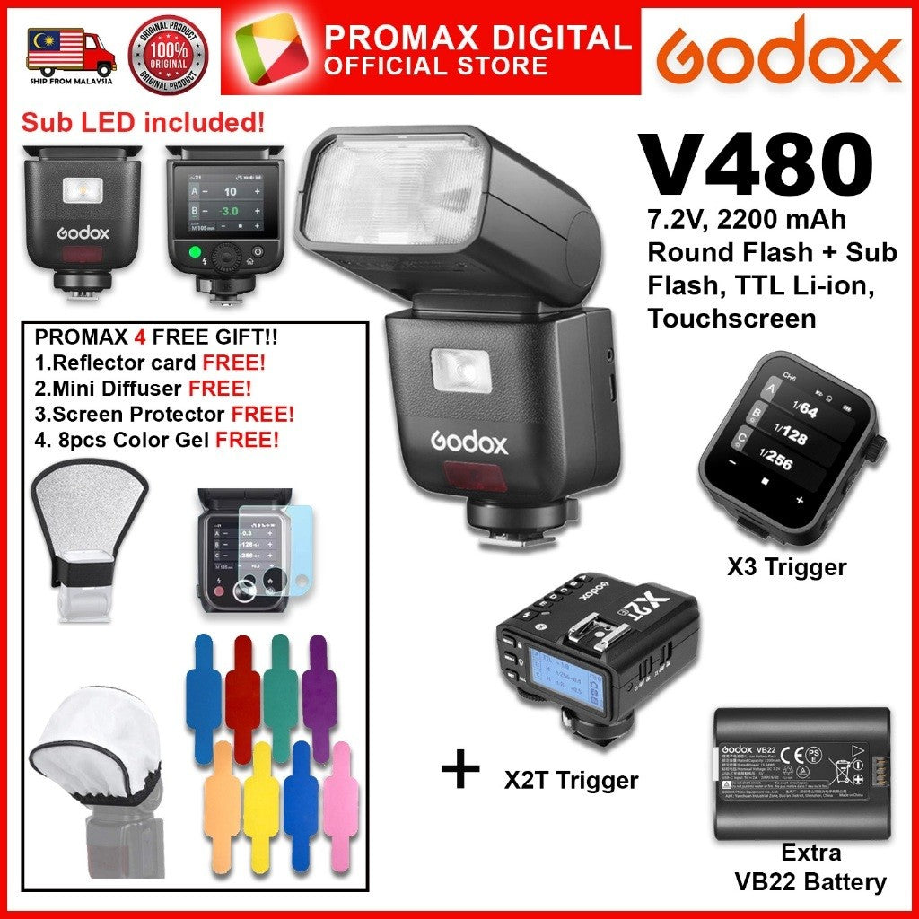 GODOX V480 C / N / S / F / O TTL Li-ion Camera Flash
