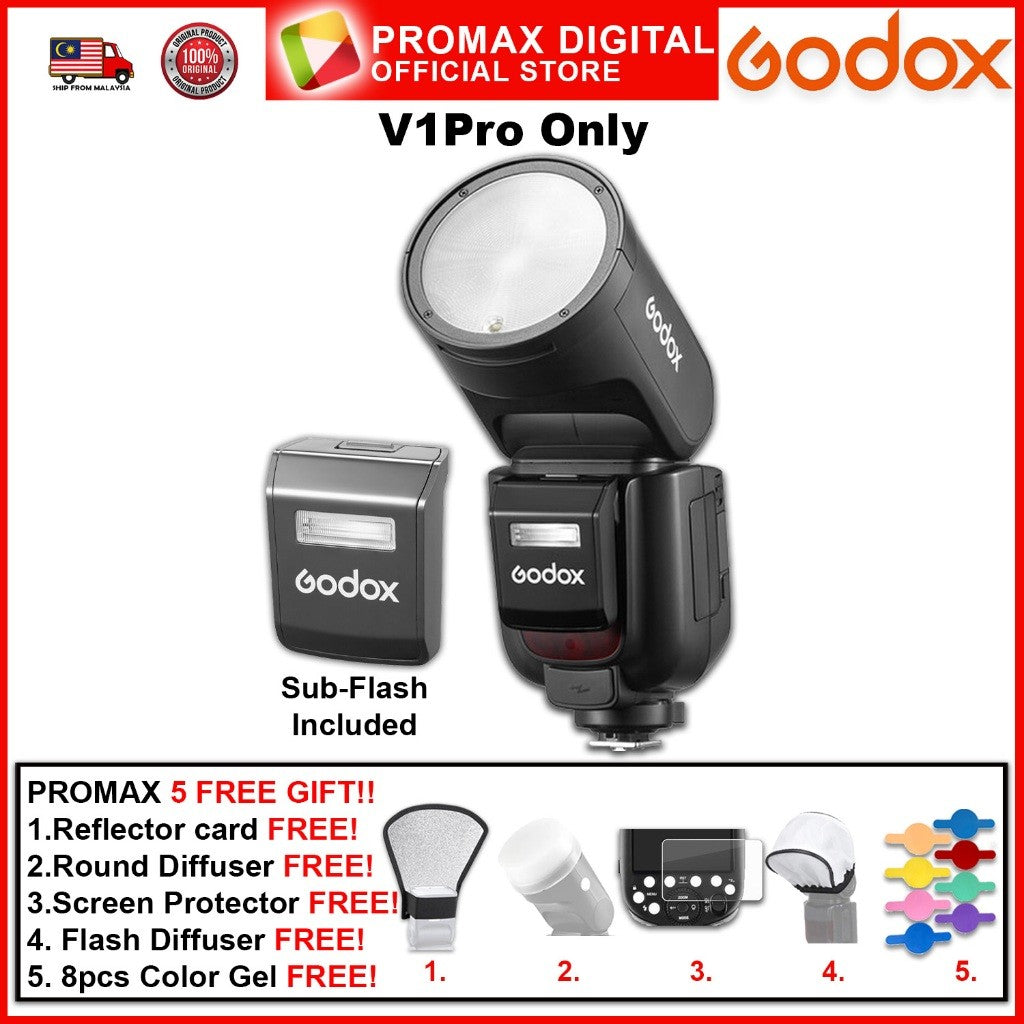 Godox V1Pro V1 Pro V1C V1N V1S Flash Speedlight Round TTL Li-ion Round Head Camera Flash