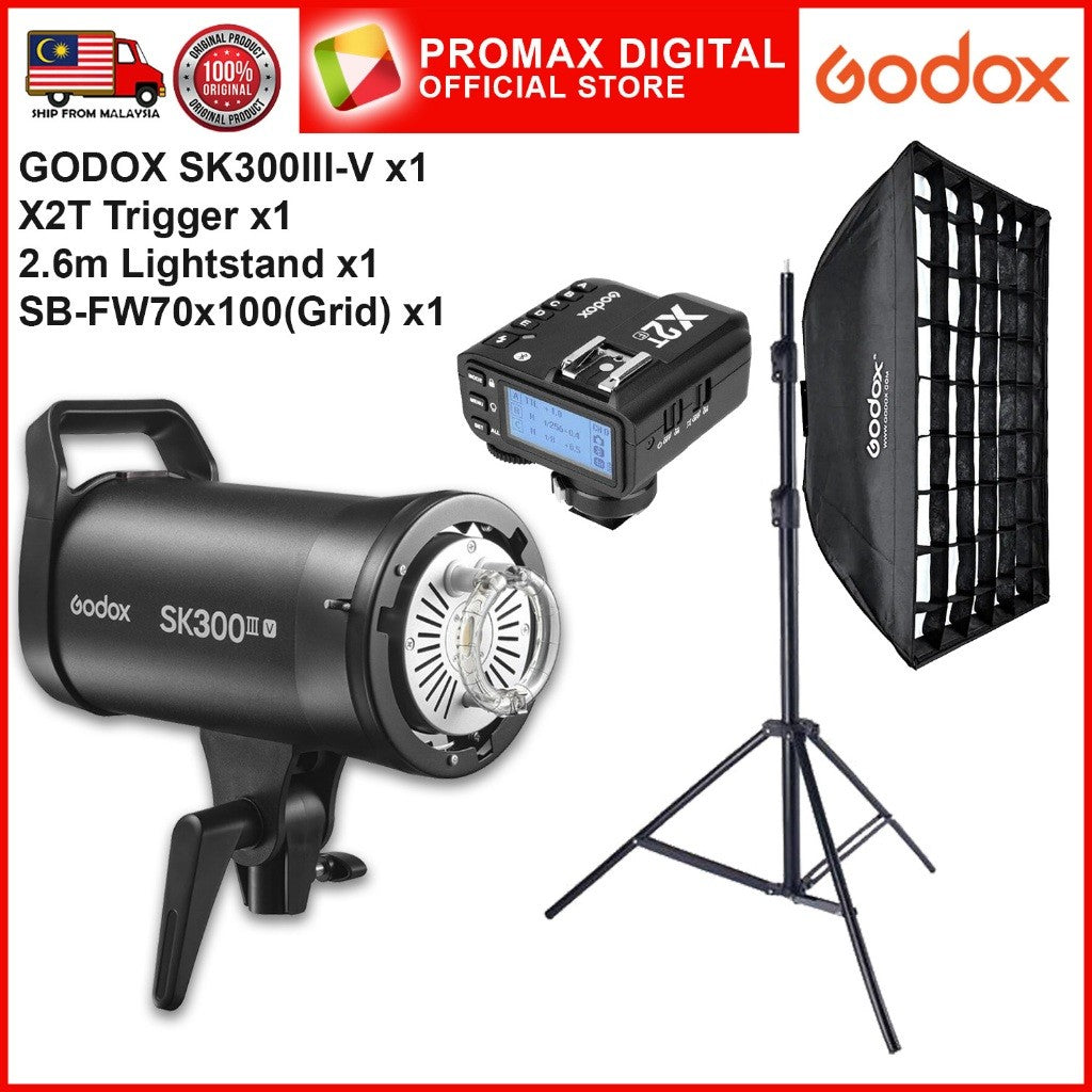 GODOX SK300III-V SK400III-V GODOX SET WITH 10w LED MODELLING LAMP SK300IIIV SK400IIIV