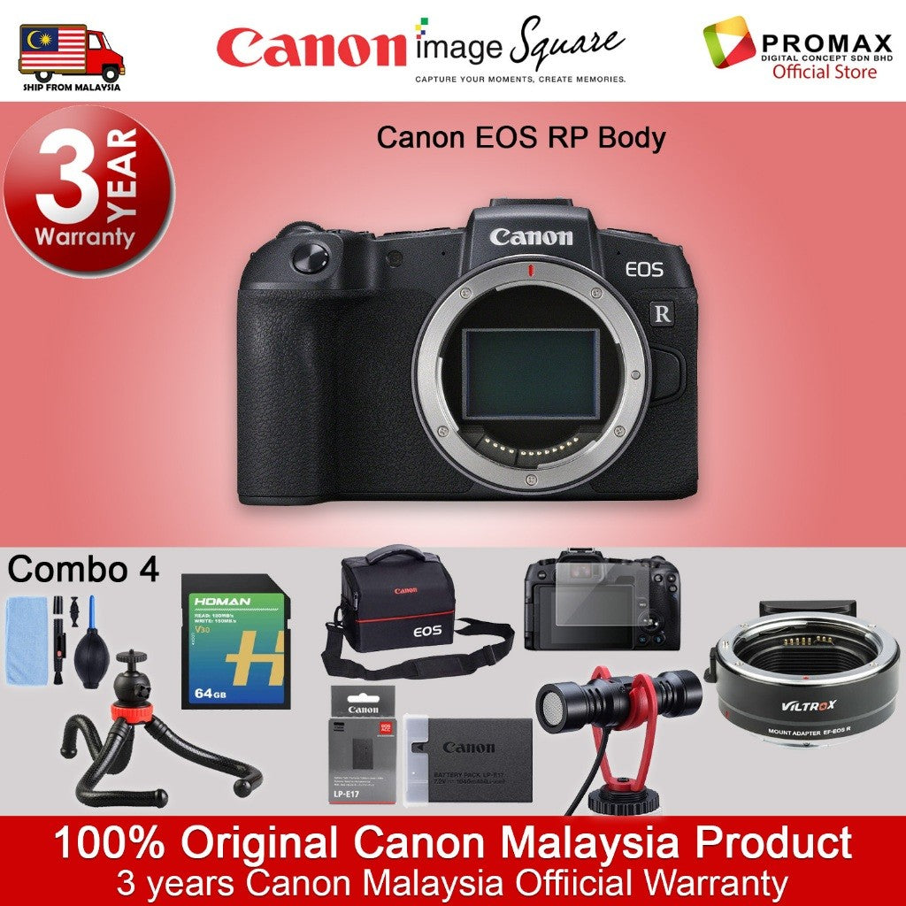 Canon EOS RP Body / with RF24-105 f4-7.1 IS STM Mirrorless Digital Camera (CANON MALAYSIA WARRANTY)
