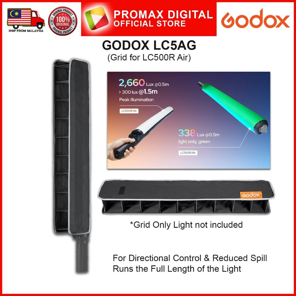 Godox LC5AG LC5AD Grid and Diffuser Accessories for LC500R AIR RGB LED Wand Light