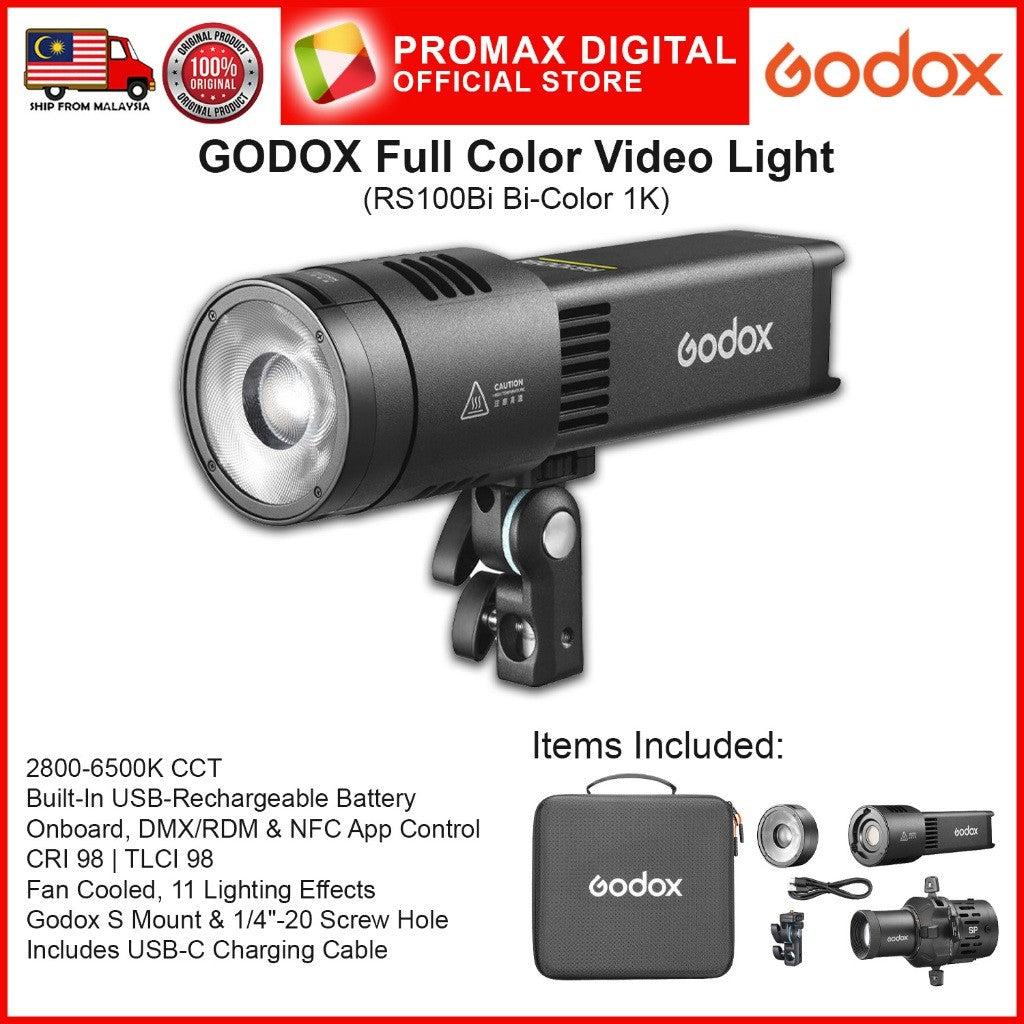 Godox RS100Bi Bi-Color RS100R RGB Full Color LED Video Light