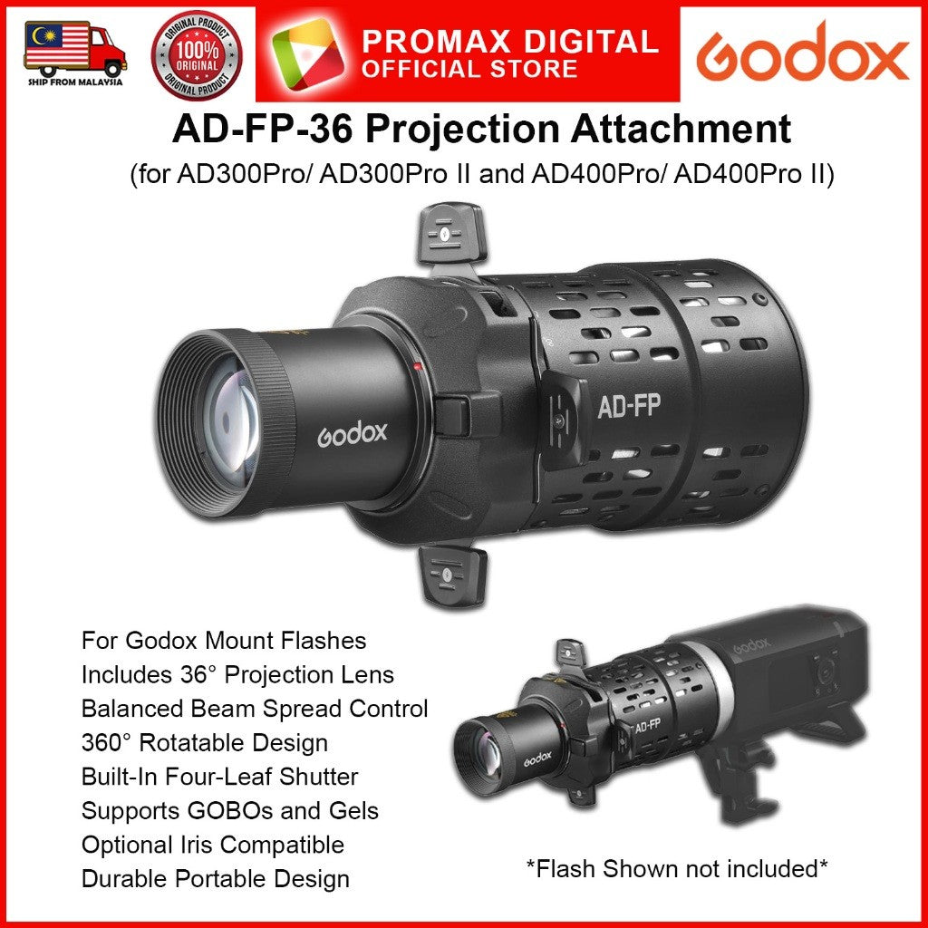 Godox AD-FP FP-R FP-M Projection Attachment for TTL, Square, Round Head Flash AD300ProII AD300Pro
