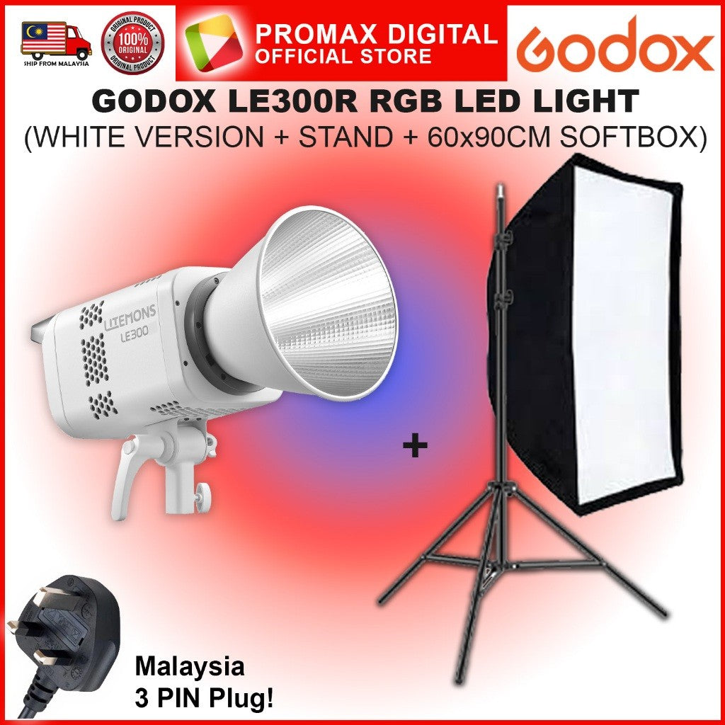 Godox LE200R LE300R LE600R RGB FULL COLOR LED STUDIO LIGHT PHOTO VIDEO PRODUCTION VALUE PACK