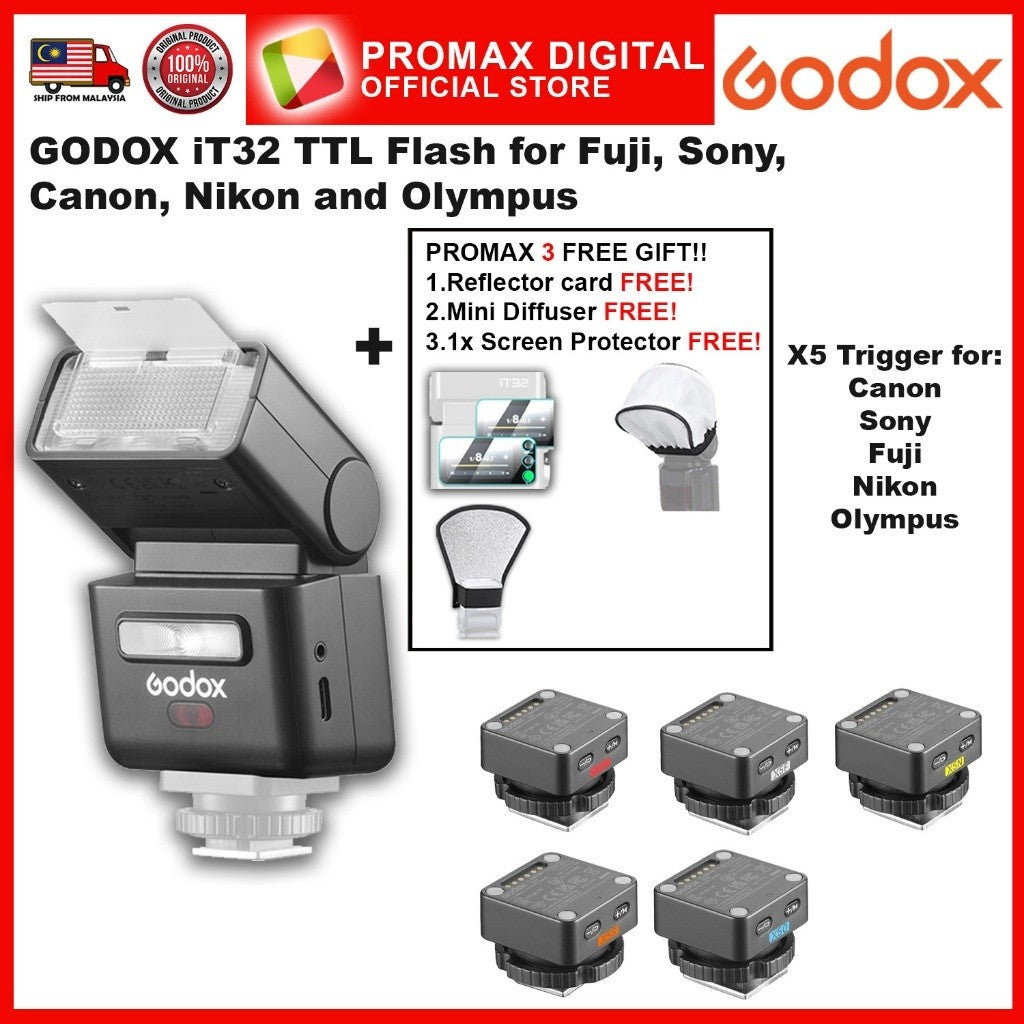GODOX iT32 TTL Flash with X5 Trigger