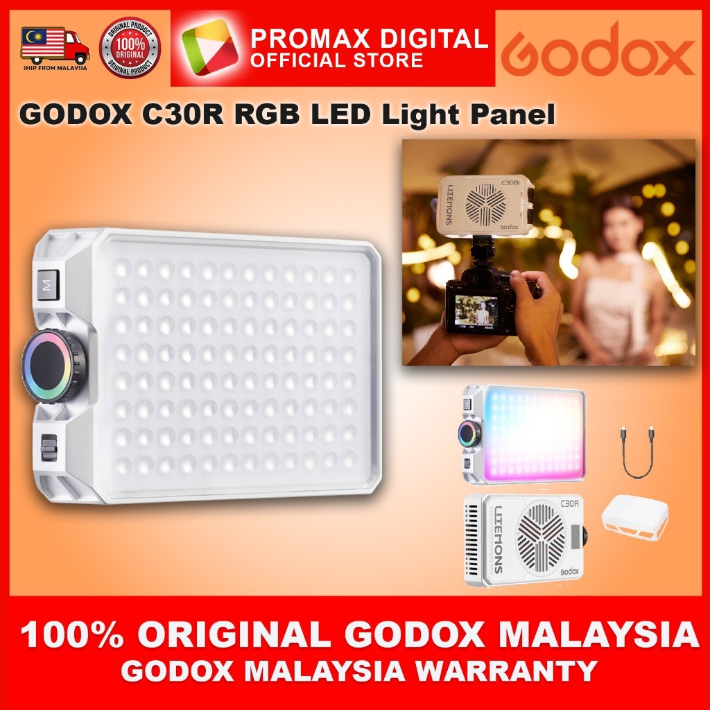 Godox Litemons C30R RGB / C30Bi Bi-Color Compact LED Light Panel