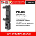 LEEKAI PH-08 PHONE CLAMP 1/4" SCREW FOR CAMERA RIG MOBILE PHONE AND TELEPROMPTER PH08 COLD SHOE