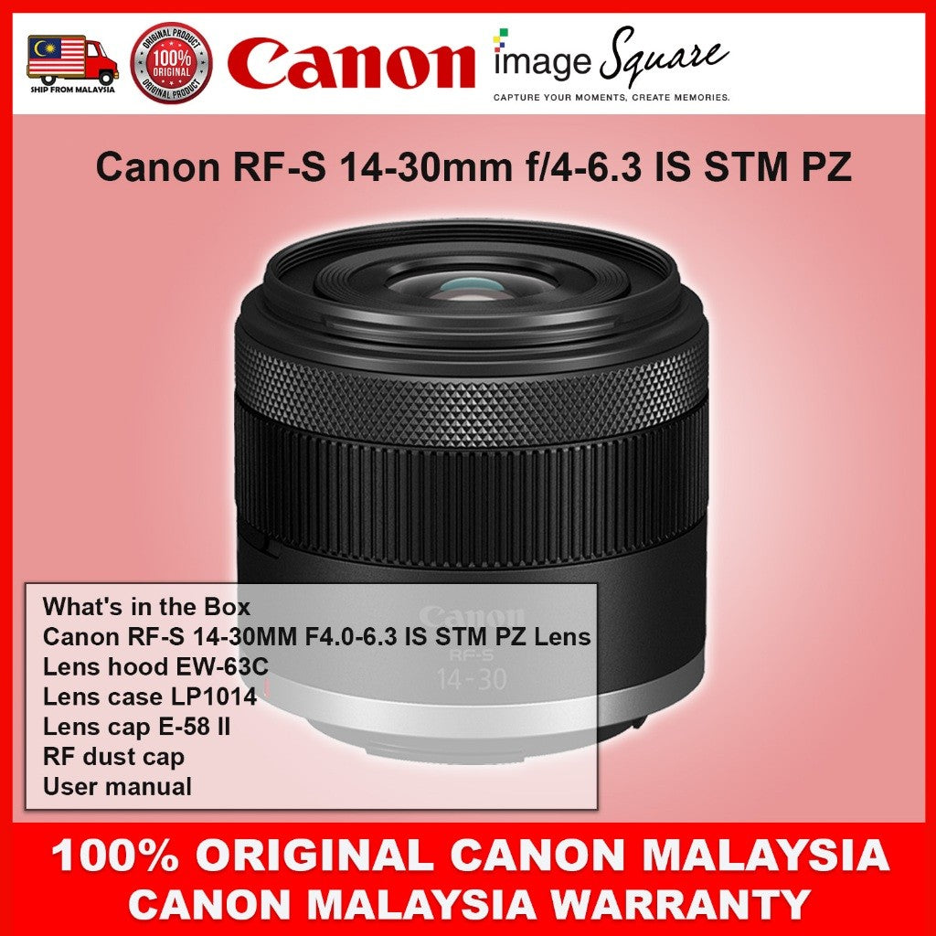 CANON RF-S 14-30mm f4-6.3 IS STM PZ RF-S Mount Zoom Lens RF Camera Lens (White Box)