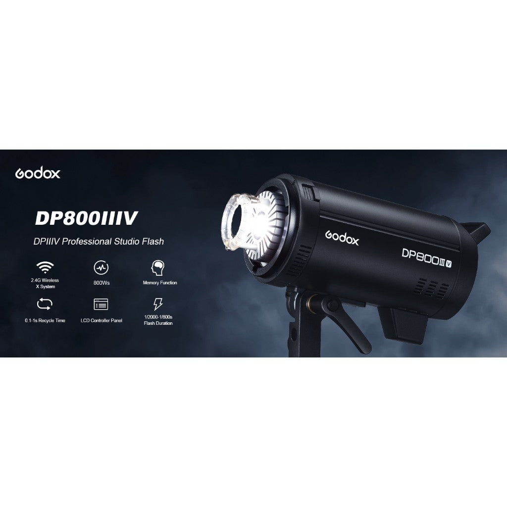 GODOX DP800III-V STUDIO FLASH WITH LED 20W MODELLING LAMP BOWEN S ACCESSORY MOUNT DP800 DP800V