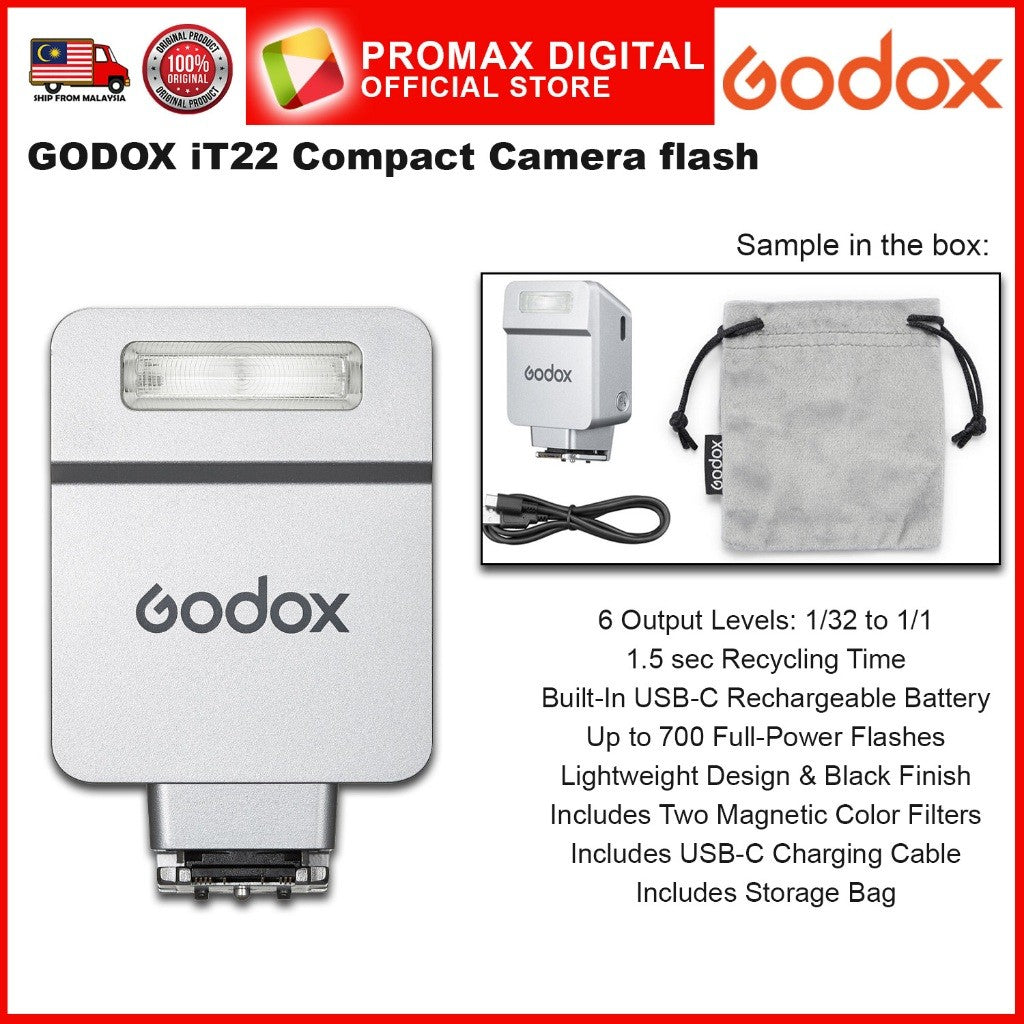 GODOX iT22 TTL Compact Flash C N F S Mount Mini Camera Mirrorless