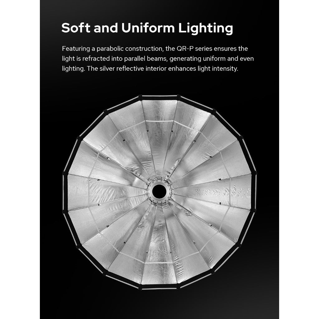 Godox QR-P70T 70CM QR-P90T 90CM QR-P120T 120CM QR-P150T 150CM Parabolic Softbox Bowens Mount Grid