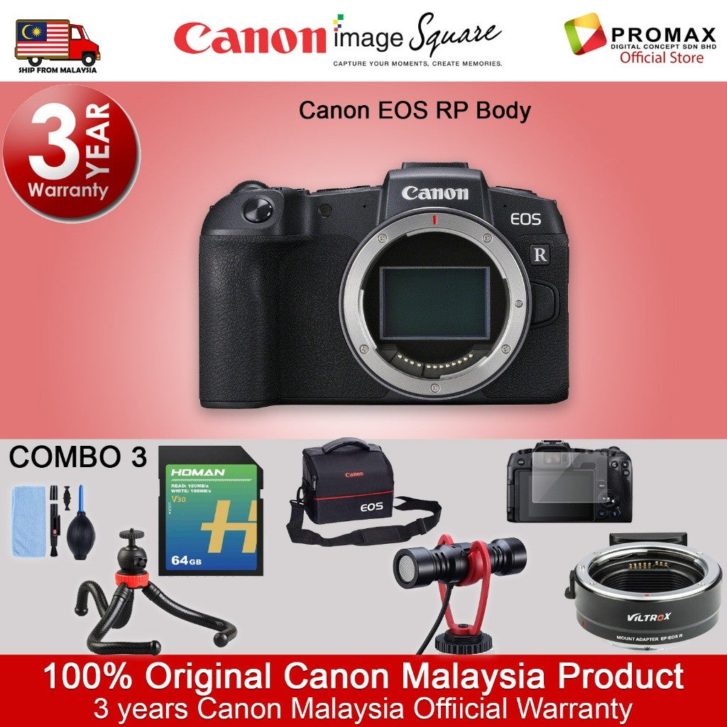 Canon EOS RP Body / with RF24-105 f4-7.1 IS STM Mirrorless Digital Camera (CANON MALAYSIA WARRANTY)