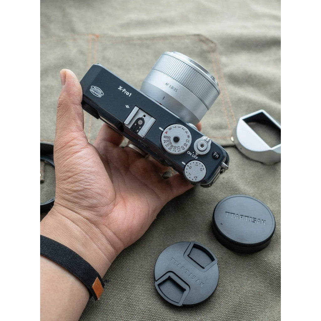 TTArtisan AF APS-C 35mm f1.8 Mark II Camera Lens for X E and Z Mount Black and Silver Color