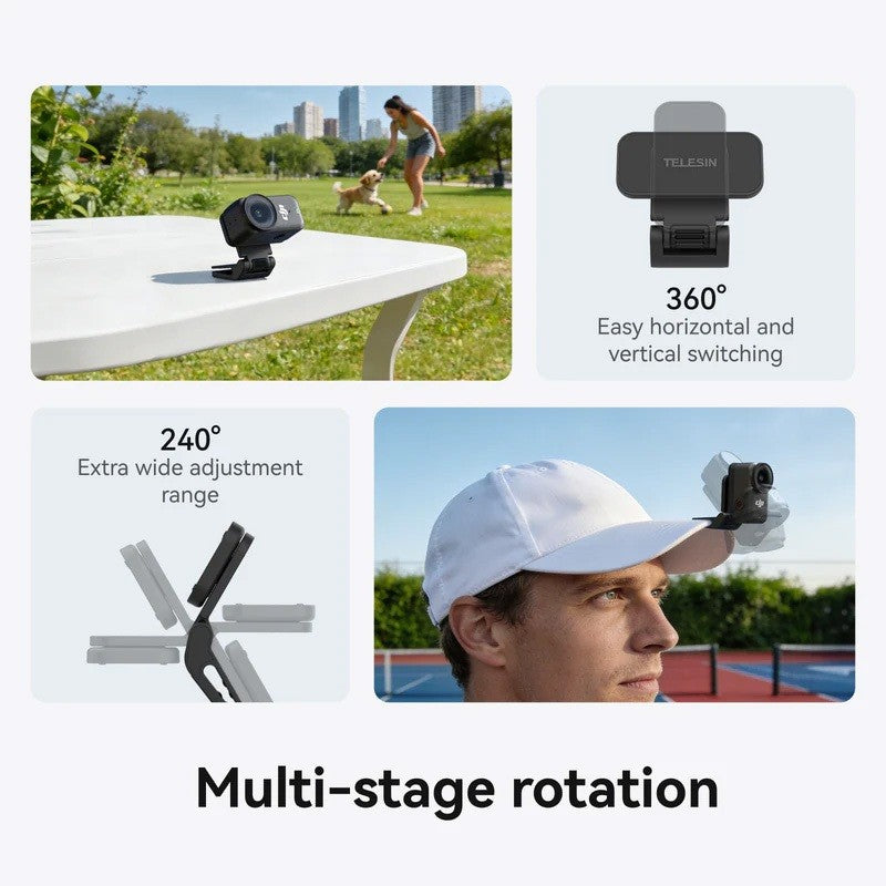 Telesin S3-HMH-05-TDJ Magnetic Brim Clip for DJI OSMO NANO Magnetic Mount