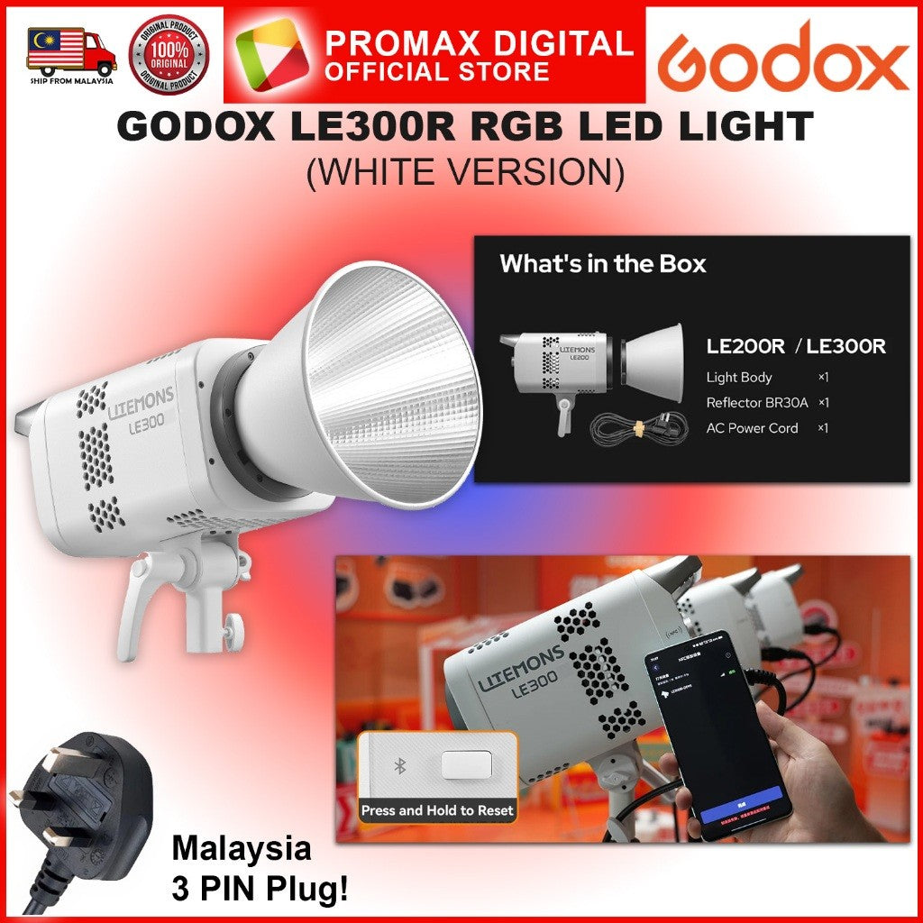 Godox LE200R LE300R LE600R RGB FULL COLOR LED STUDIO LIGHT PHOTO VIDEO PRODUCTION VALUE PACK