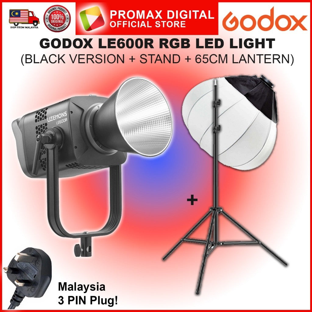 Godox LE200R LE300R LE600R RGB FULL COLOR LED STUDIO LIGHT PHOTO VIDEO PRODUCTION VALUE PACK
