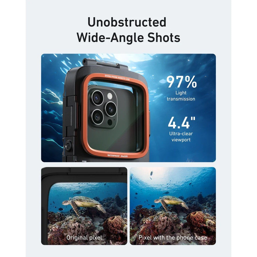 TELESIN P4-WTP-06 UNDERWATER DIVING CASE FOR MOBILE PHONES