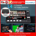 FEELWORLD L4 Video Mixer Switcher 10.1"Touch Screen USB3.0 Fast Streaming (FREE HARD CASE)