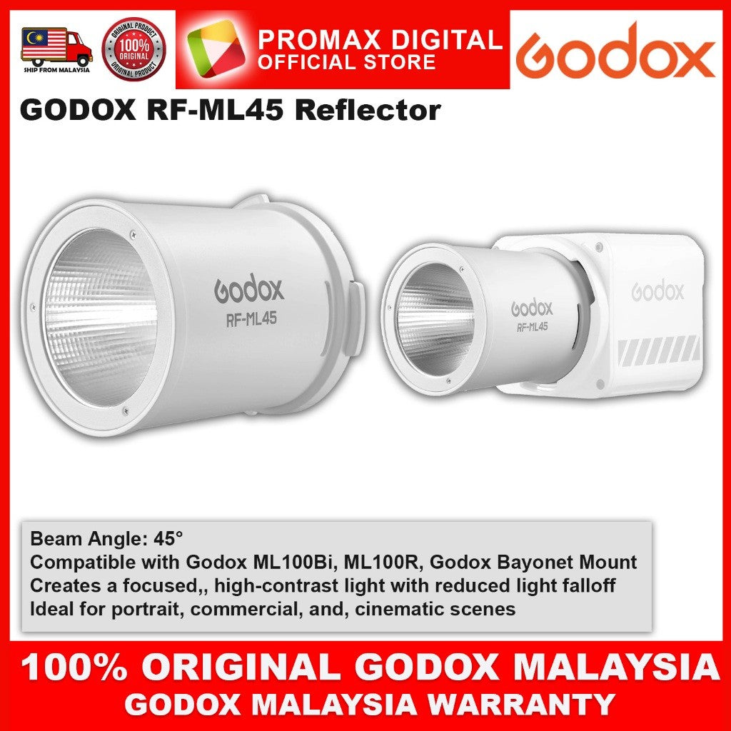 GODOX RF-ML45 Reflector for ML100Bi ML100R Godox Bayonet Mount