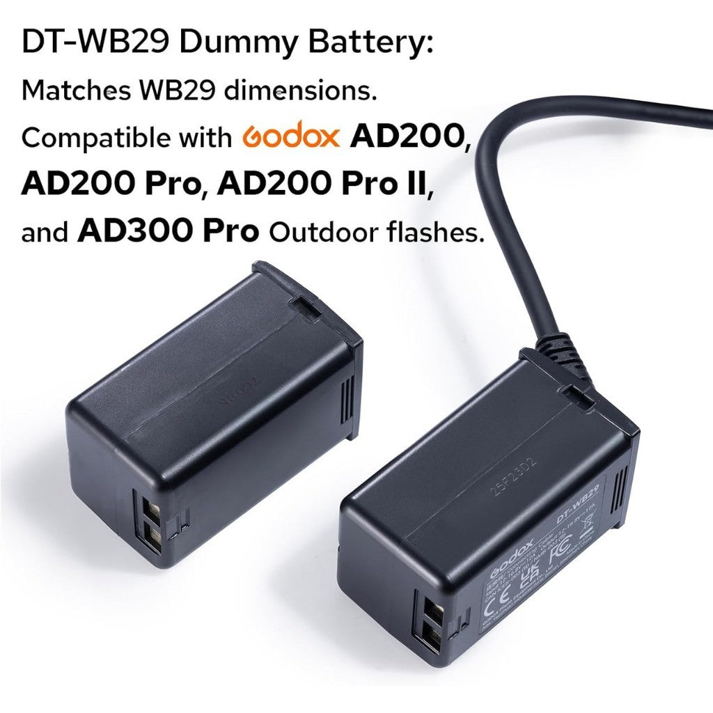 GODOX DT-WB29 DUMMY BATTERY FOR AD200 AD200PRO AD200 PRO II AD300 PRO