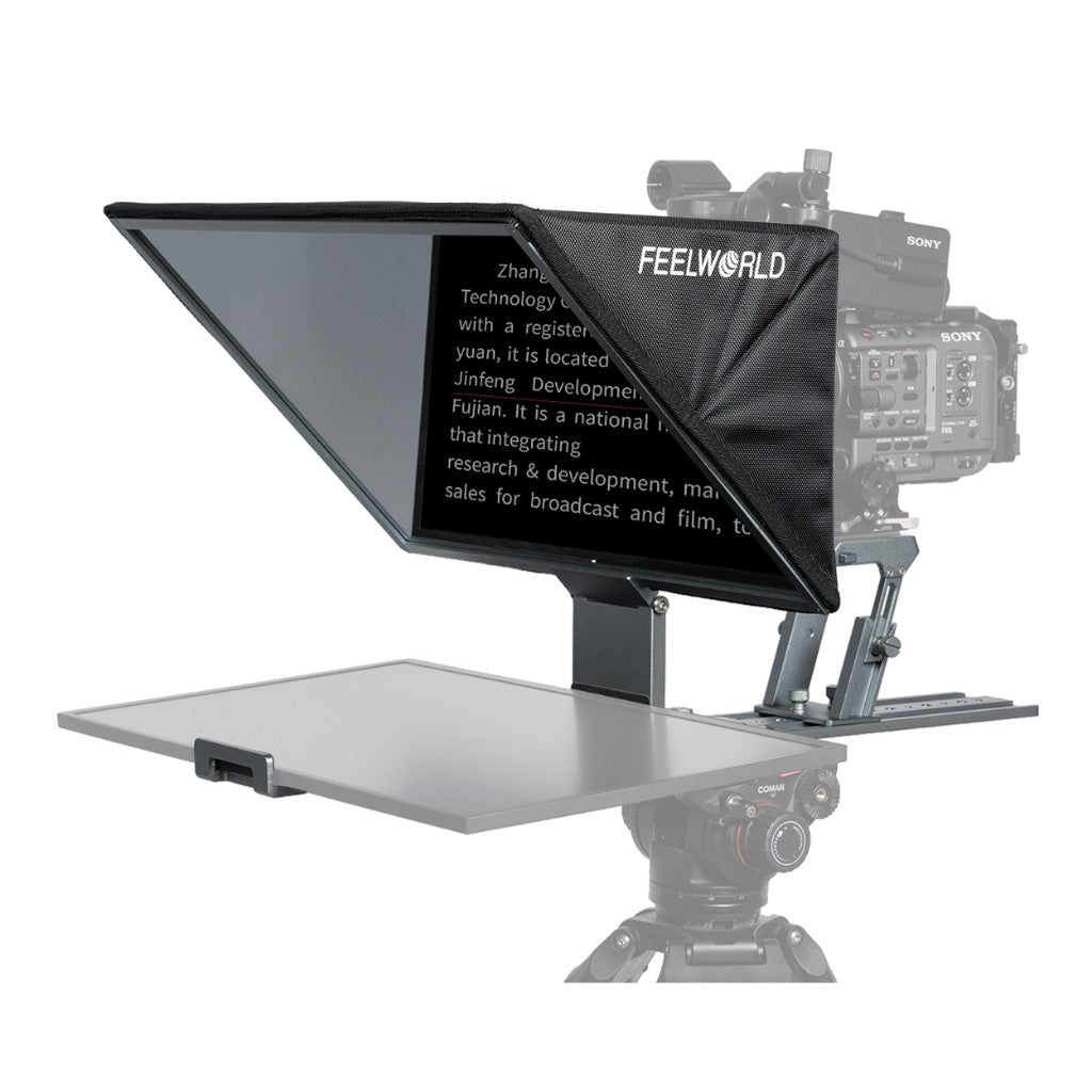 FEELWORLD TP21 21 INCH FOLDING TELEPROMPTER AND TPM215 FHD MONITOR FOR TP-21