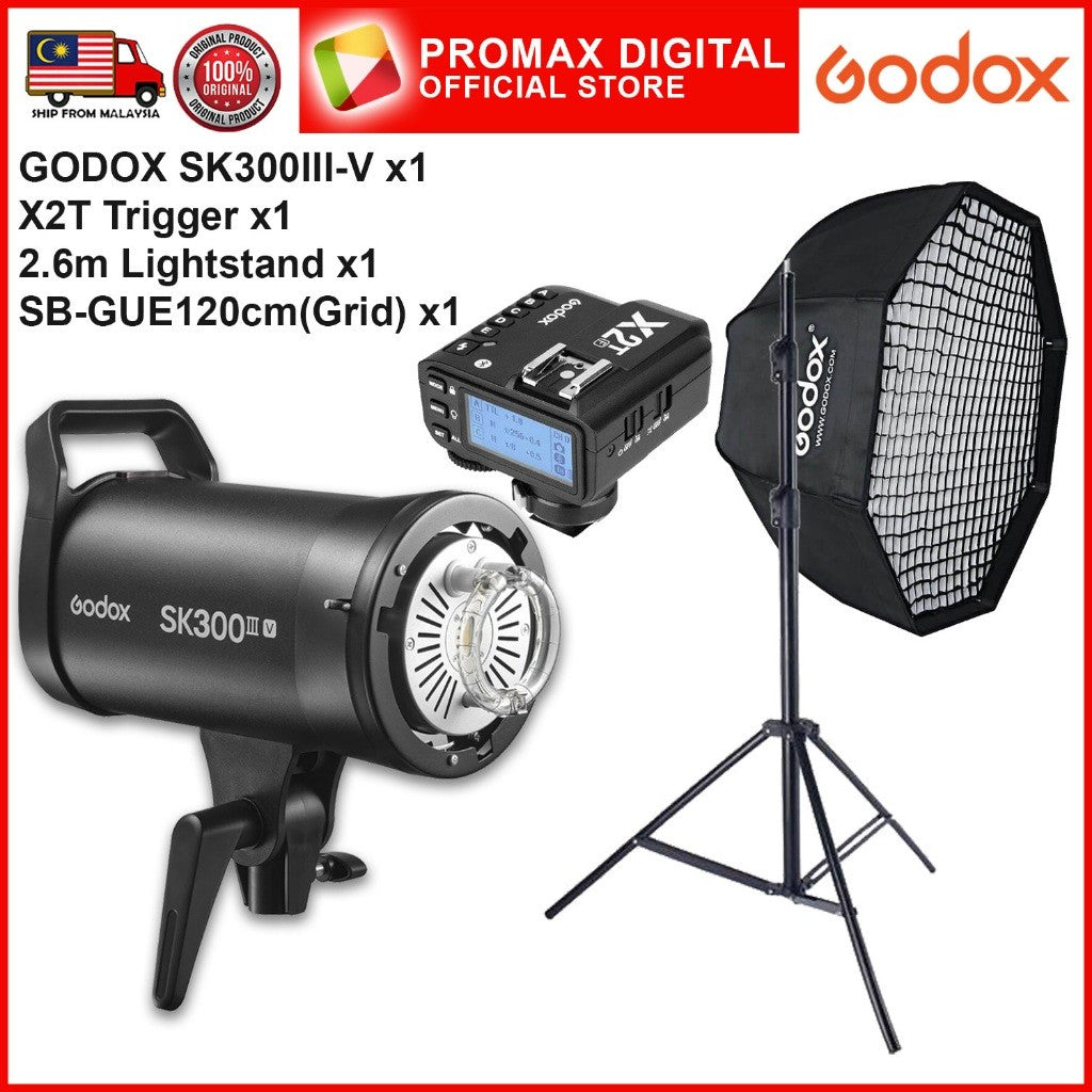 GODOX SK300III-V SK400III-V GODOX SET WITH 10w LED MODELLING LAMP SK300IIIV SK400IIIV