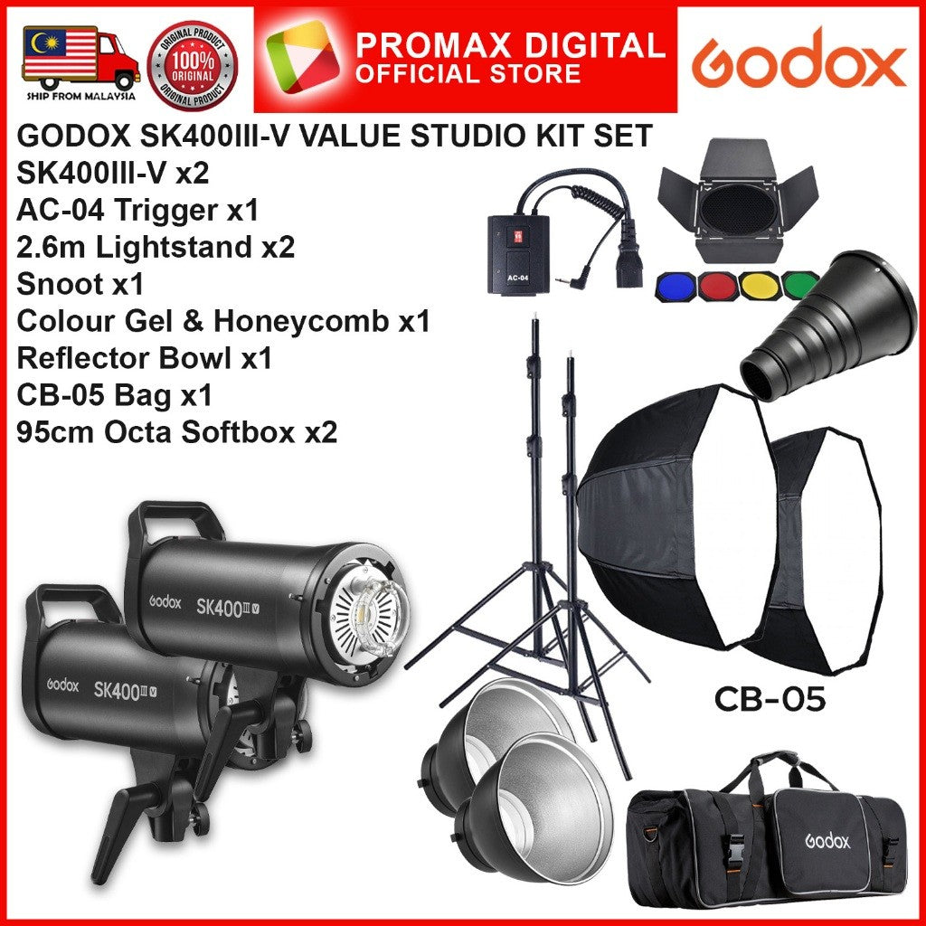 GODOX SK300III-V SK400III-V VALUE STUDIO LIGHT KIT SET PHOTOGRAPHY SK300 SK400 III V SK400IIIV SK300IIIV
