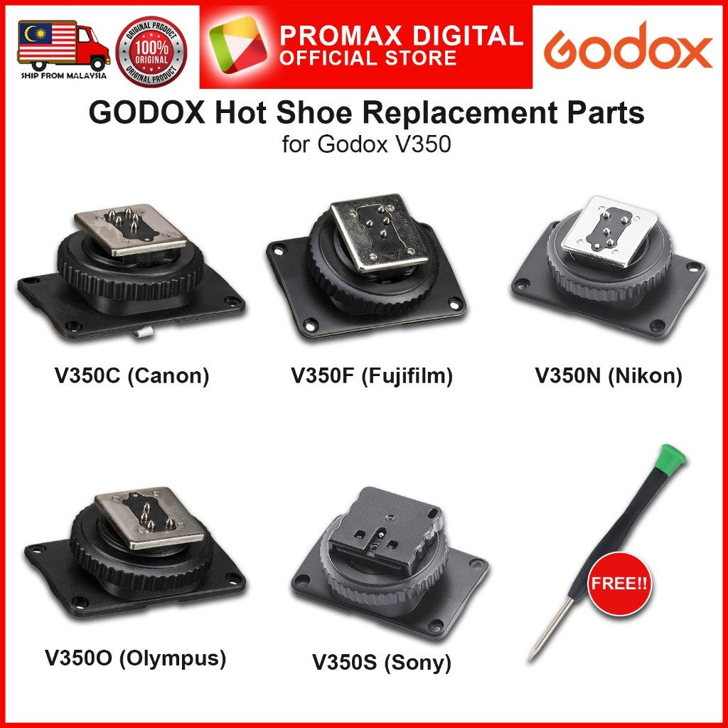 Godox Hot Shoe Replacement Parts for V350 Canon Fujifilm Nikon Sony Olympus