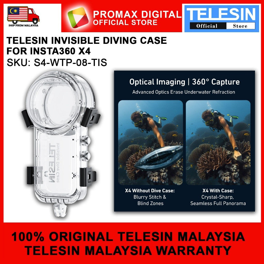 TELESIN S4-WTP-08-TIS INVISIBLE DIVING CASE