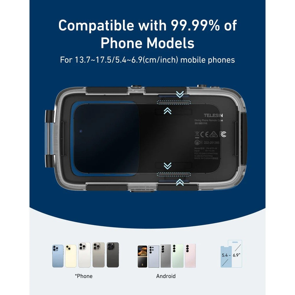 TELESIN P4-WTP-06 UNDERWATER DIVING CASE FOR MOBILE PHONES