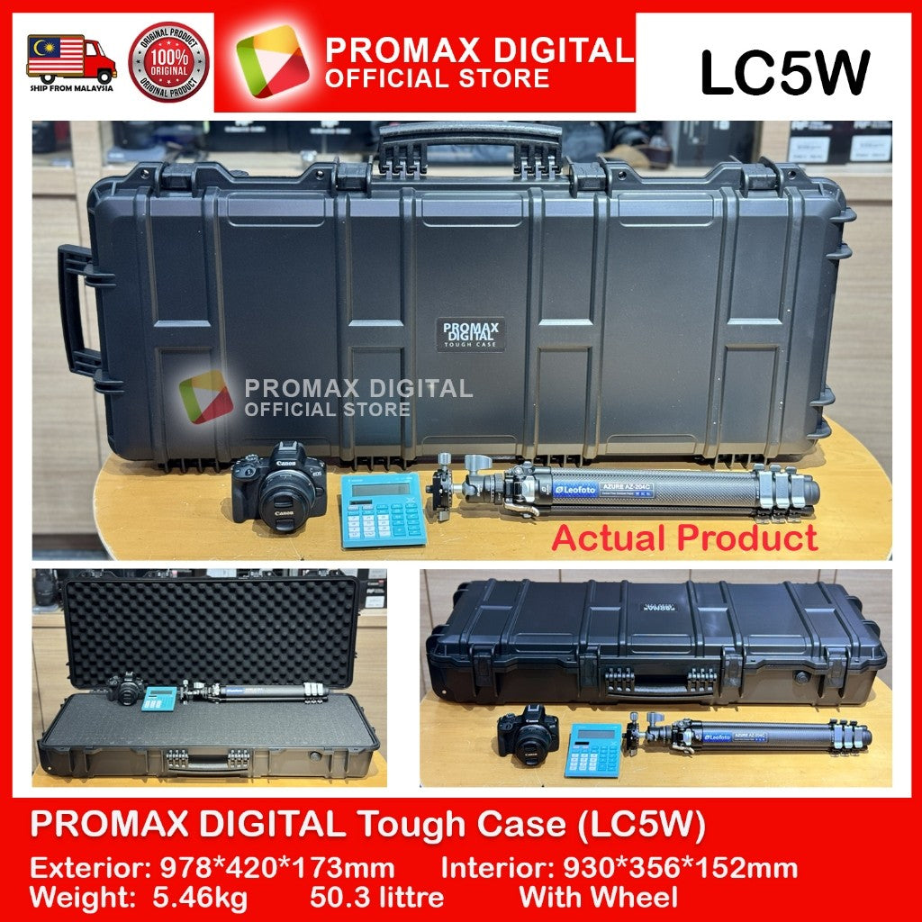 PROMAX Long PP Hard Carrying Case with Foam Waterproof Dustproof Crushproof Drone Utility Case