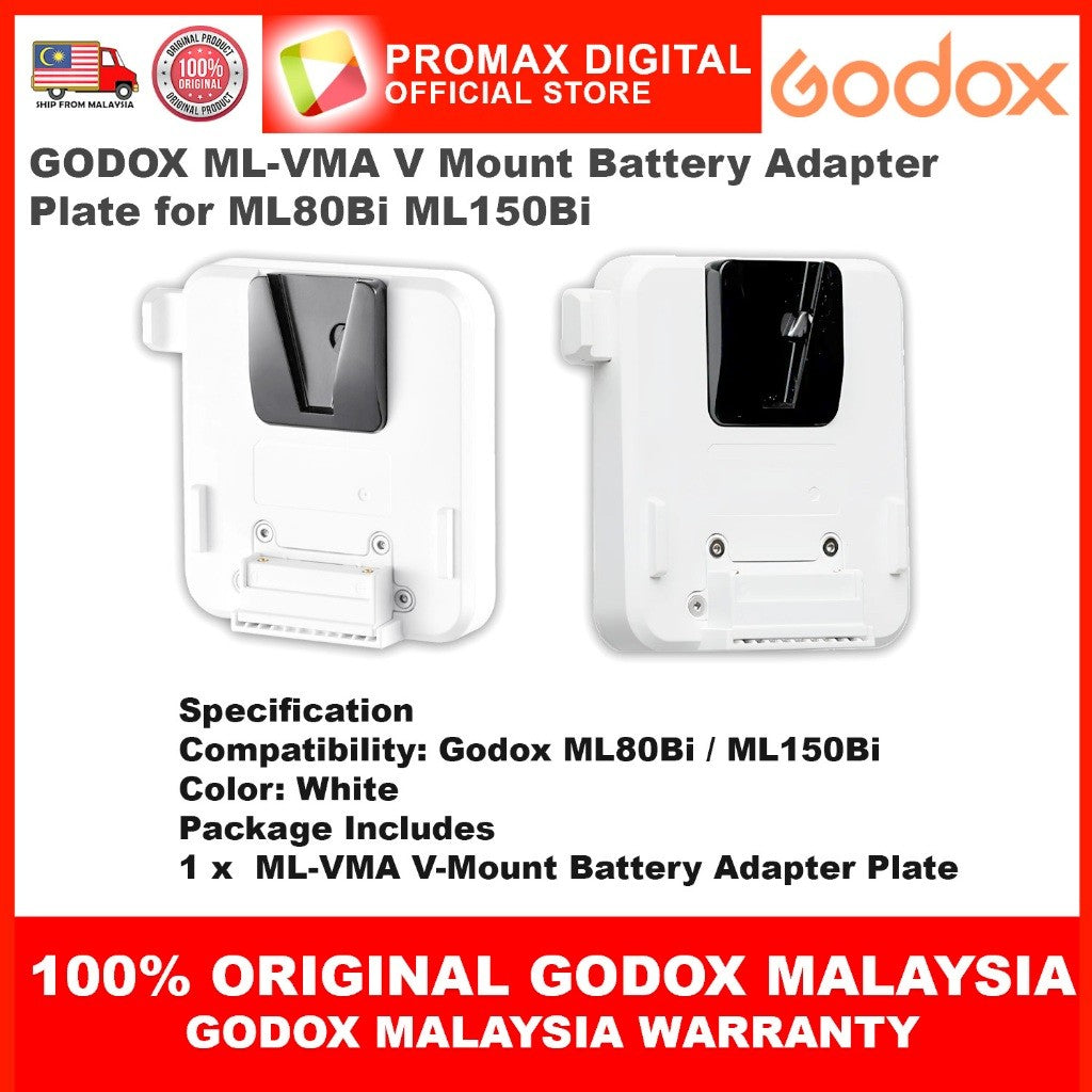 GODOX ML-VMA V Mount Battery Adapter Plate for ML80Bi and ML150Bi