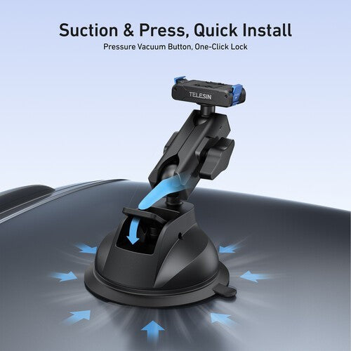 TELESIN S3-SUS-05-TDJ POWER SUCTION CUP MOUNT FOR DJI OSMO ACTION 3 4 5 PRO