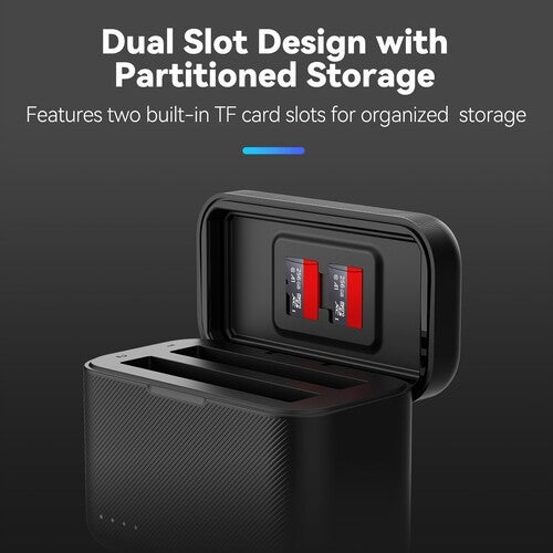 TELESIN S0-BCG-42-TIS CHARGER CASE FOR X5 BATTERY BATTERY CHARGING CASE WITH SD CARD SLOT