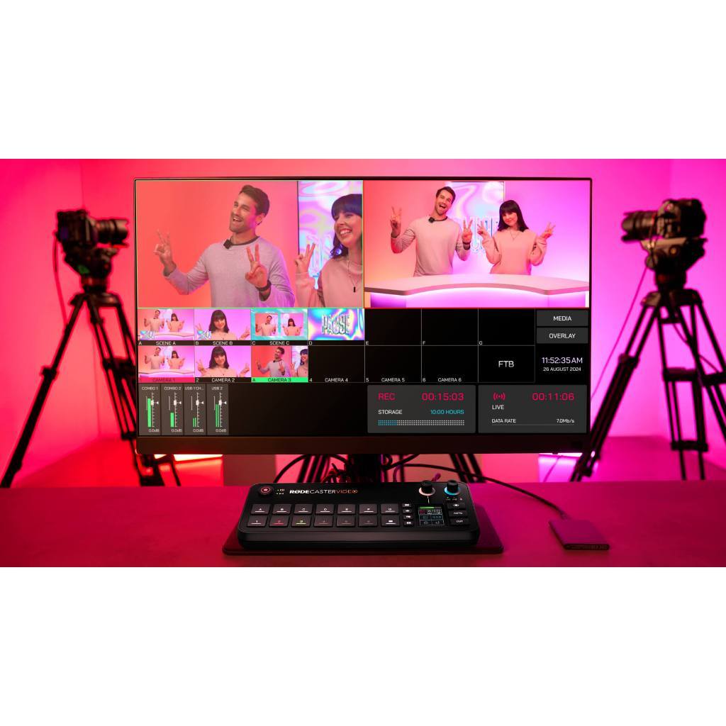 RODE RODECASTER VIDEO S VIDEO AUDIO PRODUCTION CONSOLE VIDEO AUDIO SWITCHER