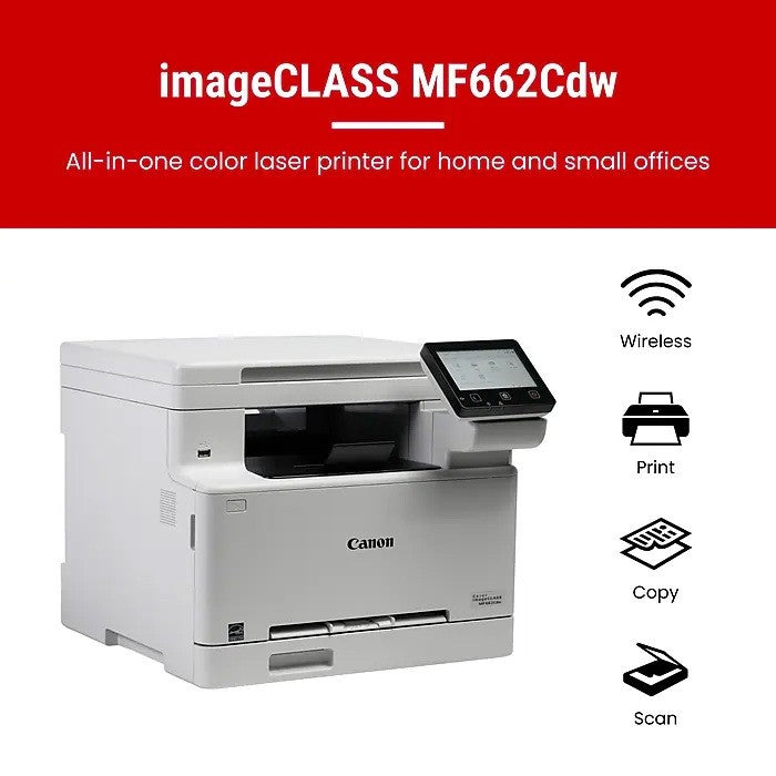 CANON MF662Cdw imageClass Wireless Color All in one Colour Laser Printer Auto Duplex Printing