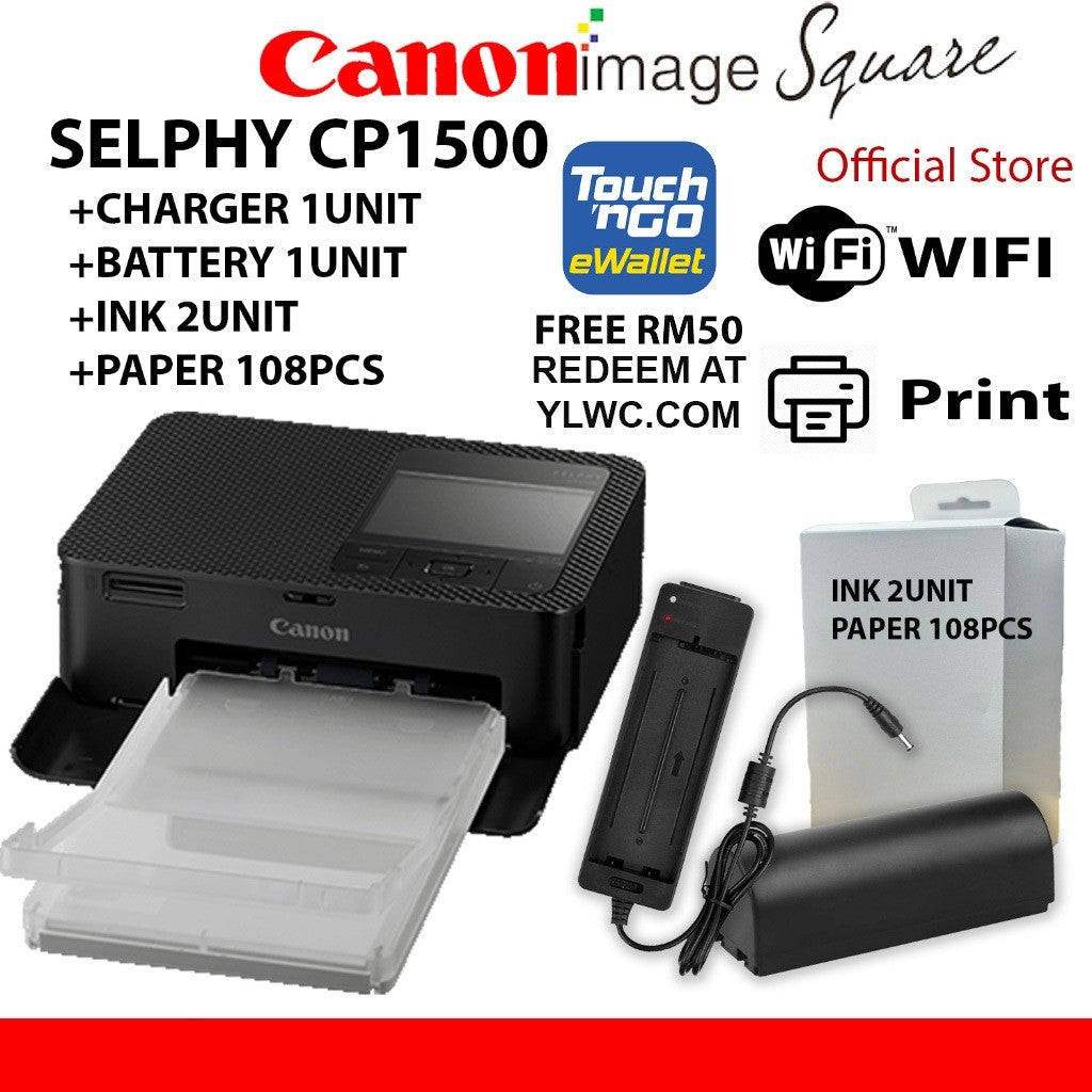 Canon Selphy CP-1500 Wireless mobile Portable Printer CP1500 ( replacement for CP-1300 )